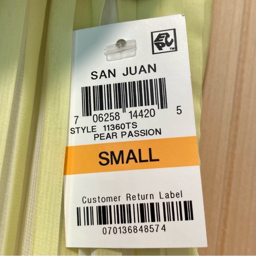 Thalia Sodi San Juan Lemon Yellow Pleated Maxi Dress Small NWT Lined - Picture 16 of 16